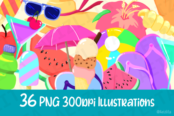 Download Hot Summer Illustrations - 36 PNG's - Premium Resources
