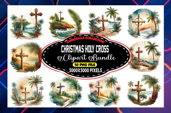 Download Christmas Holy Cross Watercolor Clipart - Holy cross Collection