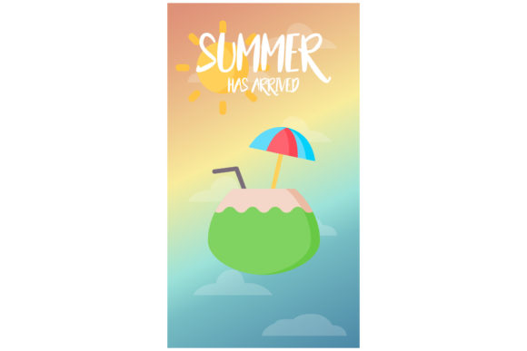 Download Summer Illustrations Coconut Drink Fresh - Premium Bundle