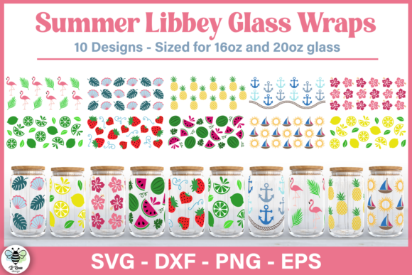 Download Summer Designs Libbey Wrap SVG Bundle - Summer designs Collection