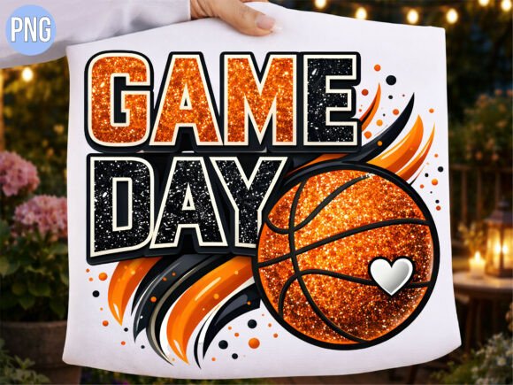Download Game Day Basketball Heart PNG Shirt - Game day Collection