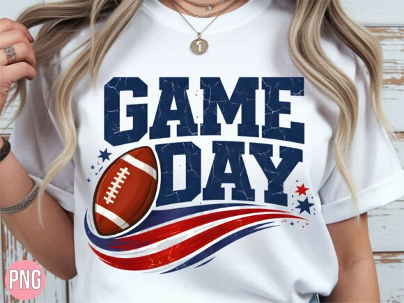 Download Game Day Football Red White Blue PNG - Game day Collection