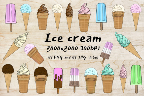 Download Ice Creams Clipart. Summer Illustrations - Summer illustrations Collection